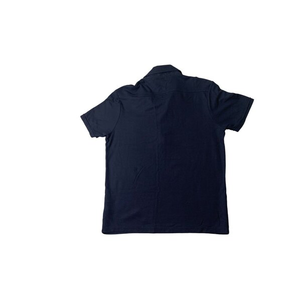 Murano Womens Size Large Navy Blue short Sleeve Polo White Trim Epaulettes Liqui - Picture 2 of 3